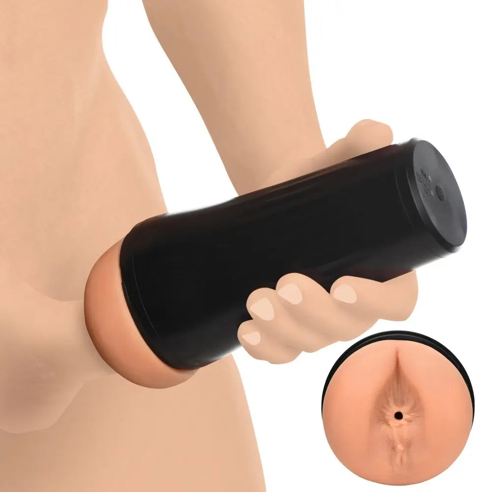 10X Vibrating Ass Masturbator Deep Stroker Long Sex Toy for Men Masturbators
