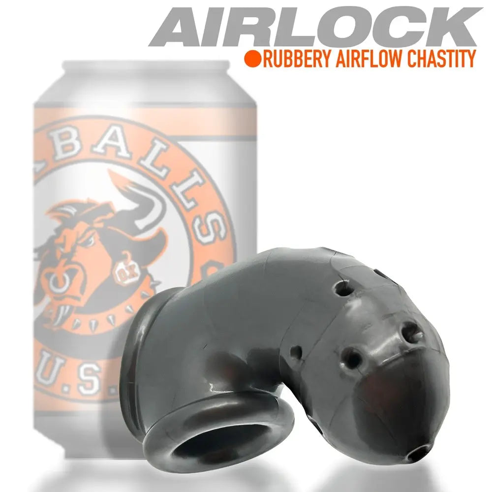AIRLOCK, air-lite vented chastity, STEEL For Him