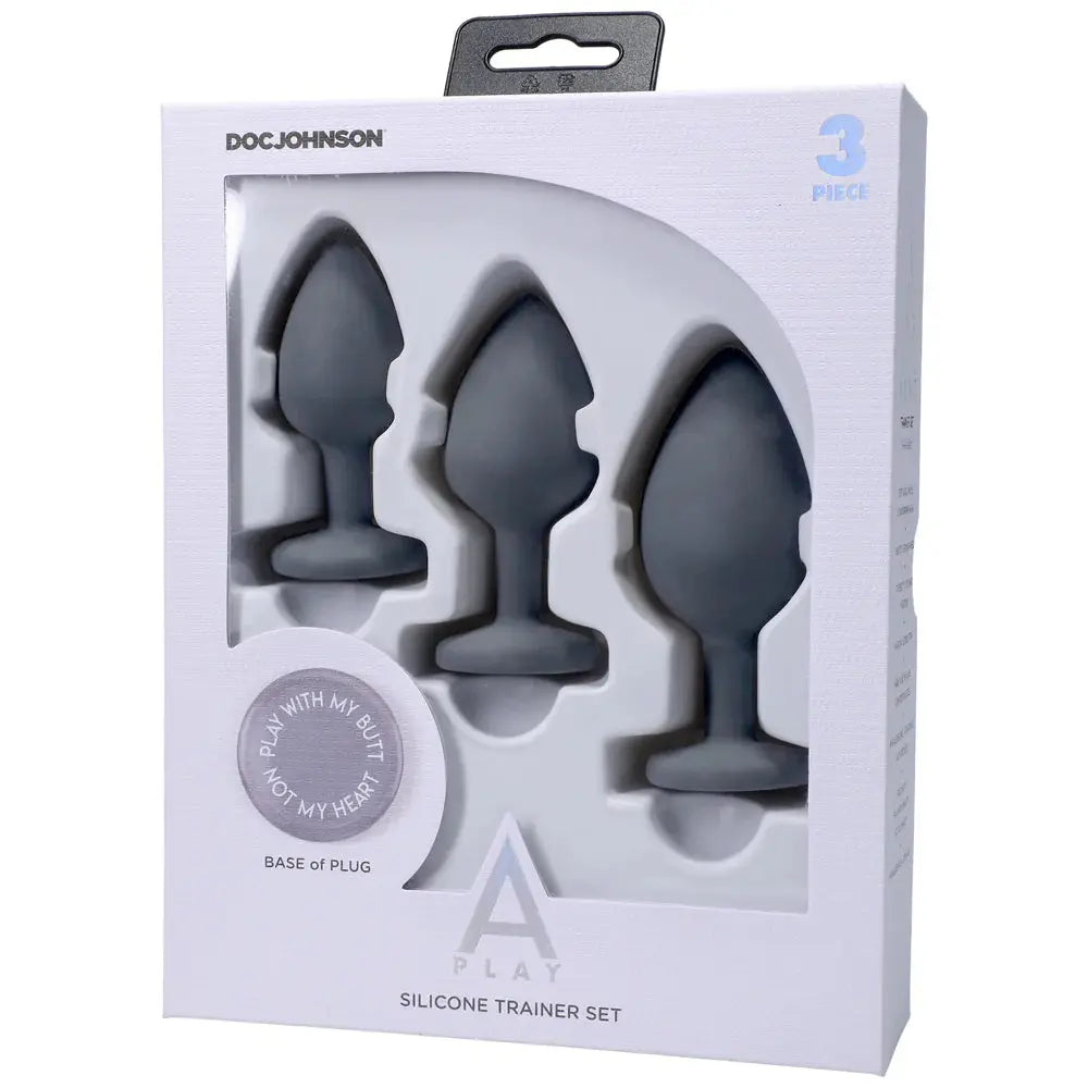 Anal Play 3 Piece Anal Training Set Gray