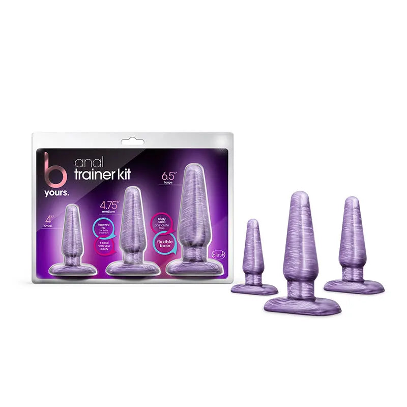B Yours 3-Piece Anal Trainer Kit Purple Swirl Anal - Kits