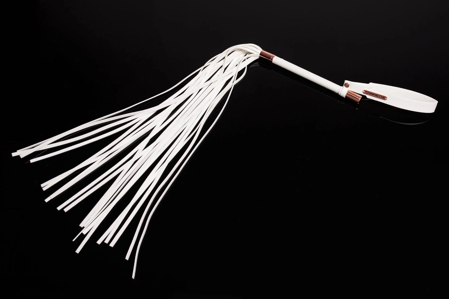 BDSM Flogger Coquette Pleasure Collection Whip White Fetish - Whips Crops & Paddles