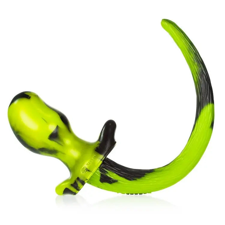 BULLDOG, puppy tail buttplug, ACID SWIRL, Large BDSM Pet Play
