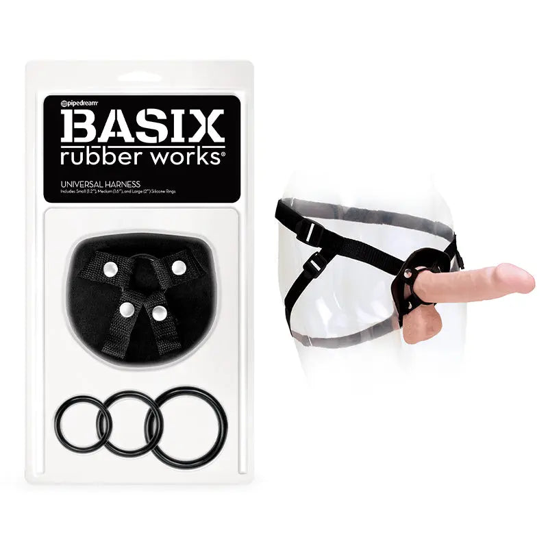Basix Rubber Works Universal Harness O/S Black Harnesses