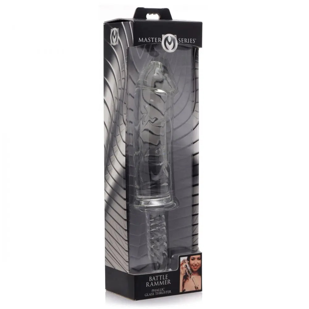 Battle Rammer Phallic Glass Dildo Thruster Sex Toy Glass Dildo