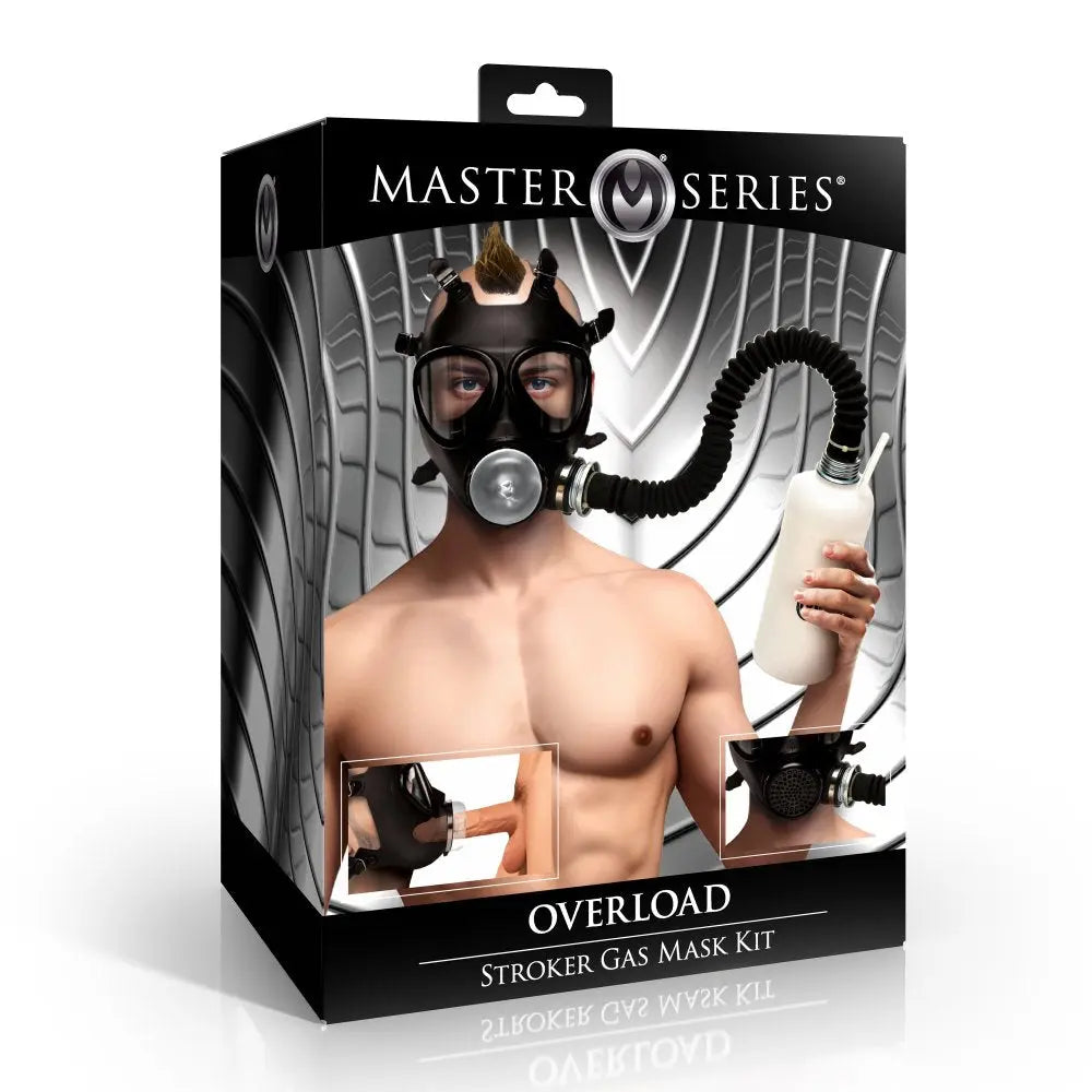 Bondage Breath Play Hood Overload Stroker Gas Mask Kit Masks, Gags and Blindfolds