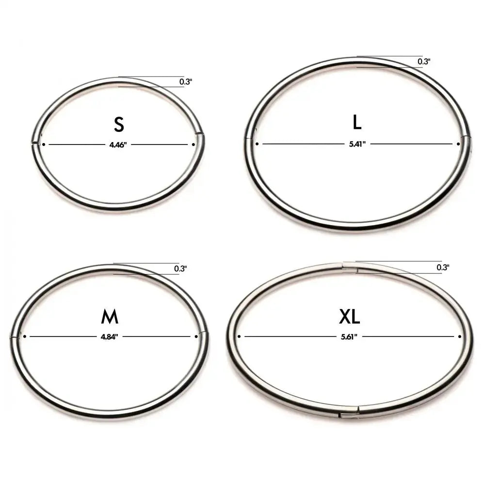 Bondage Formal Collar Possession Stainless Steel Locking BDSM Collar - XL Collars and Leads