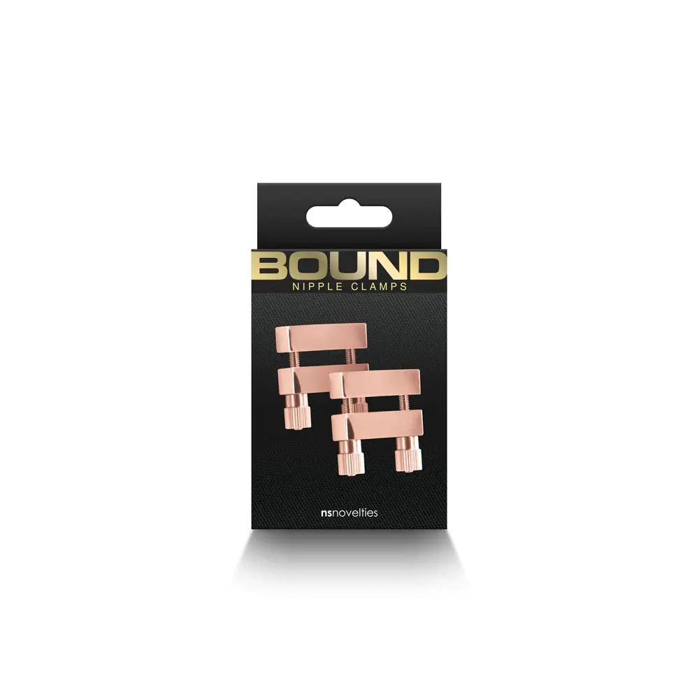 Bound Nipple Clamps V1 Rose Gold Fetish - Nipple Clips Clamps & Suckers
