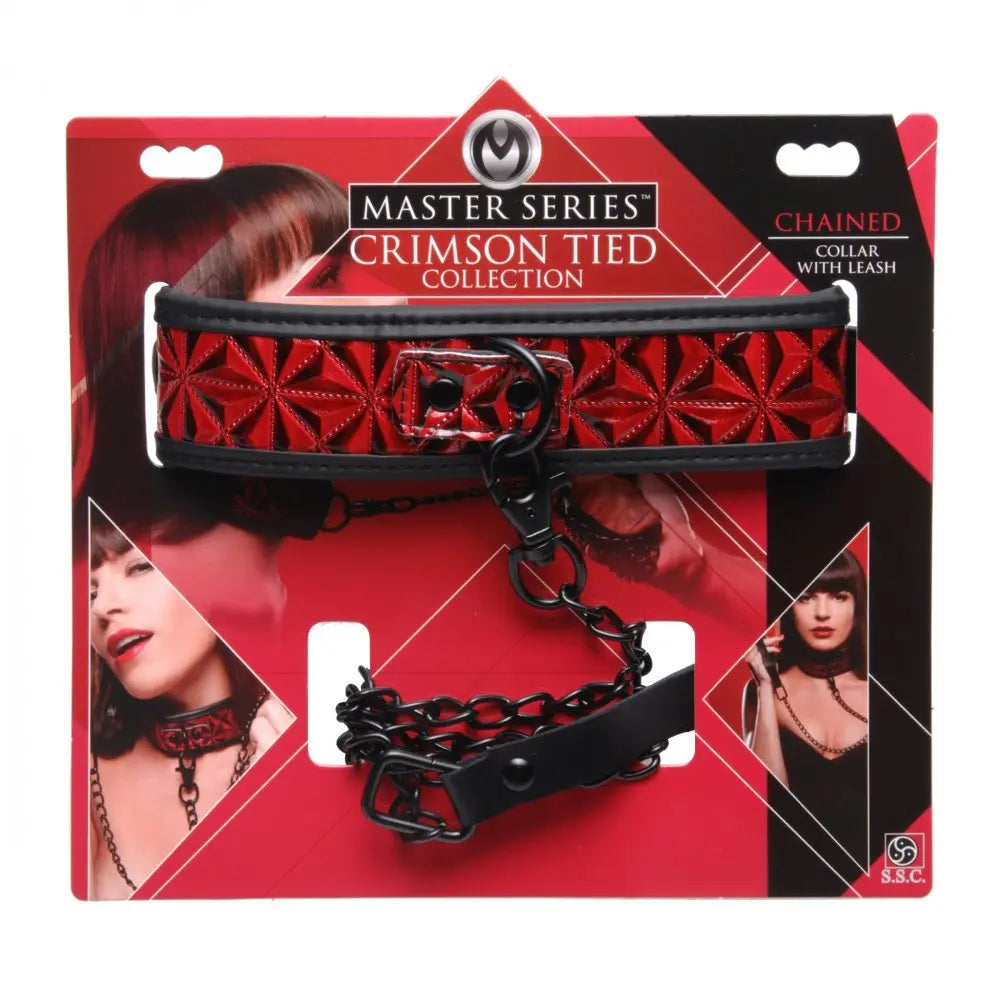 Crimson Tied Collar with Leash Collars and Leads