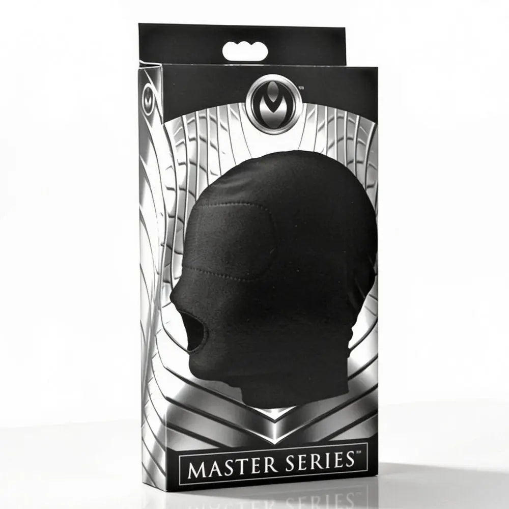 Disguise Open Mouth Bondage Hood with Padded Blindfold Bondage Hood