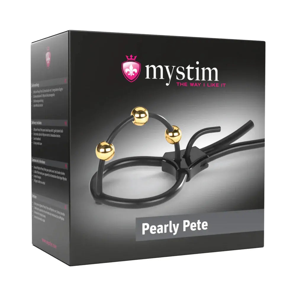 E-Stim Penis Stimulator Mystim Pearly Pete Corona Glans Strap E-Stim Penis Toy