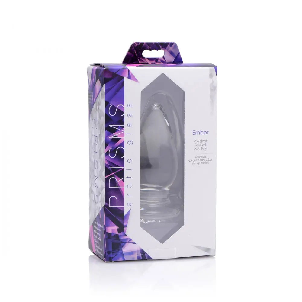 Ember Weighted Tapered Anal Plug Glass Butt Plug Glass Anal Plug Sex Toy