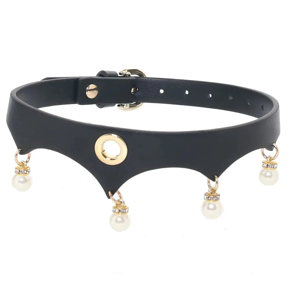 Fetish & Fashion Jezebel Collar Black BDSM Collar Fetish - Cuffs & Restraints