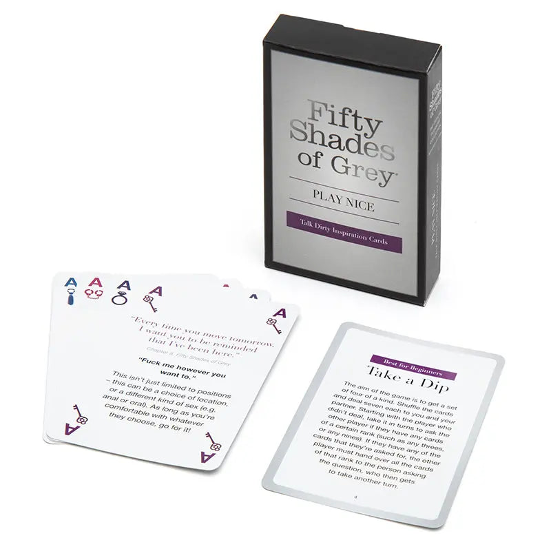 Fifty Shades of Grey Play Nice Talk Dirty Inspiration Card Game Games - Playing Cards