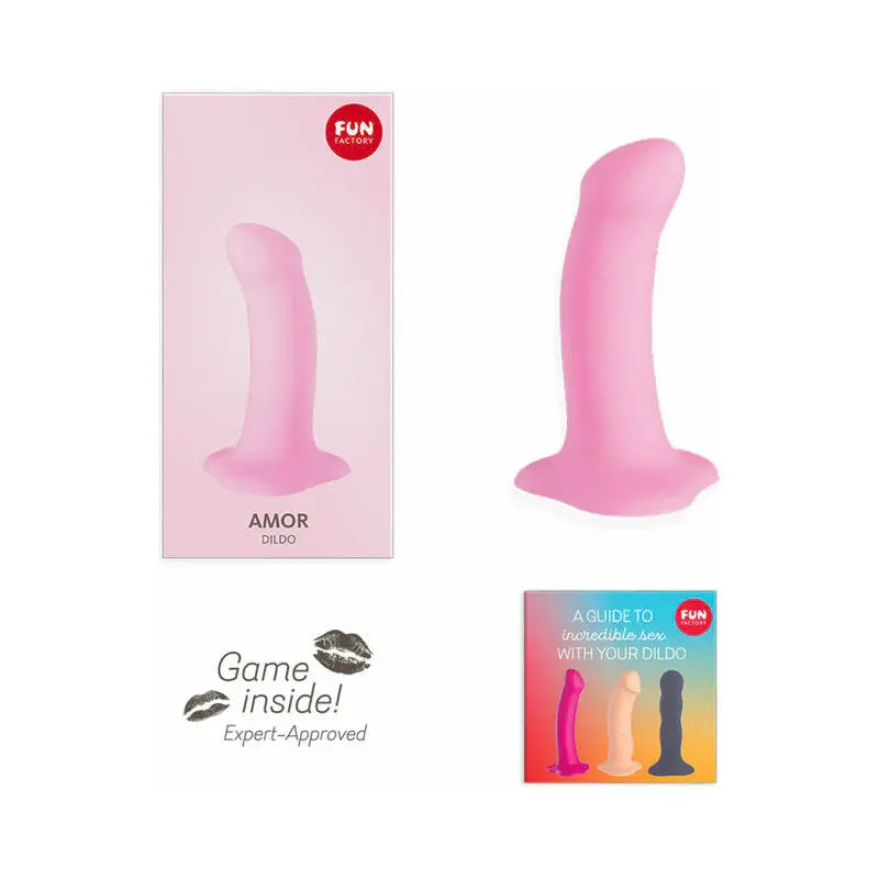 Fun Factory AMOR Curved Anal Dildo Candy Rose Curved Dildo