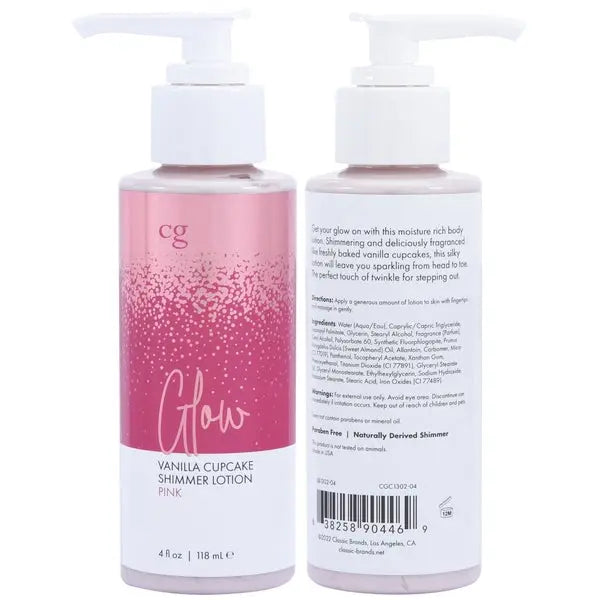 GLOW Pink Shimmer Lotion - Pink 4oz | 118mL Lubes, Lotions and Accessories