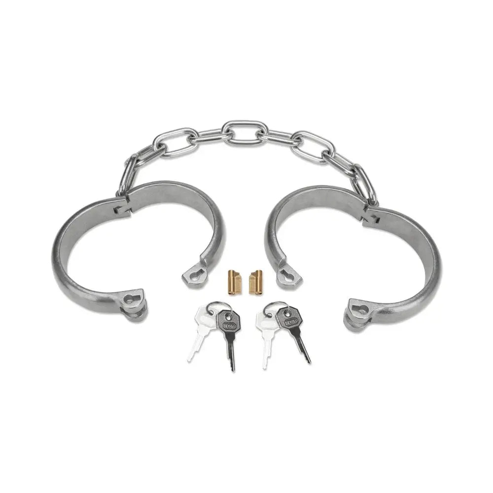 Heavy Duty Ankle Cuffs - Metal Bondage Shackles Fetish - Cuffs & Restraints