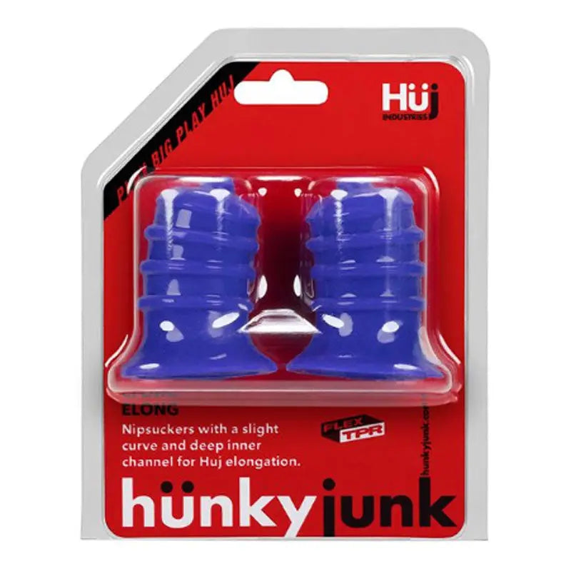 Hunkyjunk ELONG nipsuckers, cobalt Fetish - Nipple Clips Clamps & Suckers