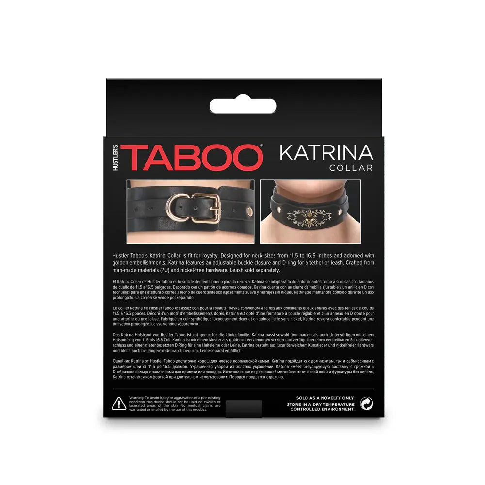 Hustler Taboo Katrina Collar Black Fetish - Cuffs & Restraints