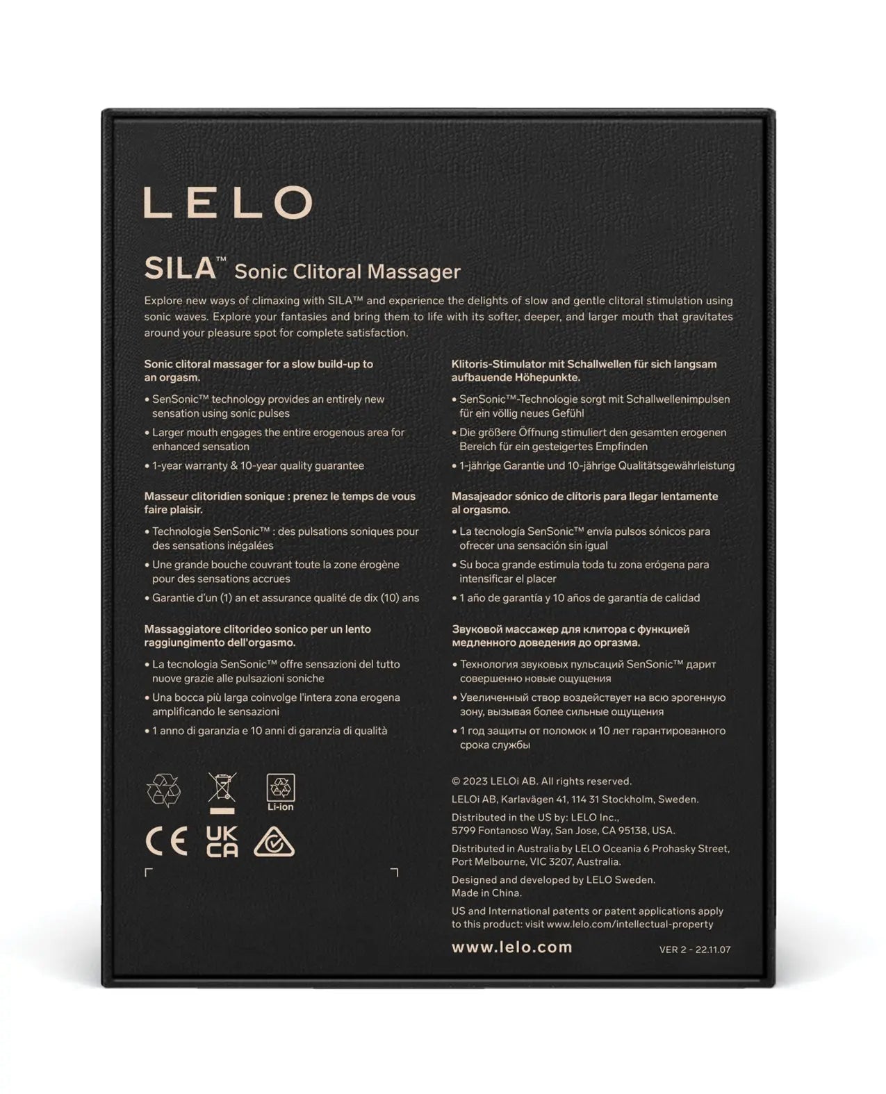 LELO Sila Clitoral Massager Vibrator Sex Toy for Women Pink Clitoral Stimulators