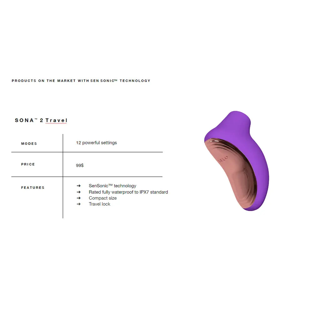 LELO Sona 2 Travel Purple Vibrators