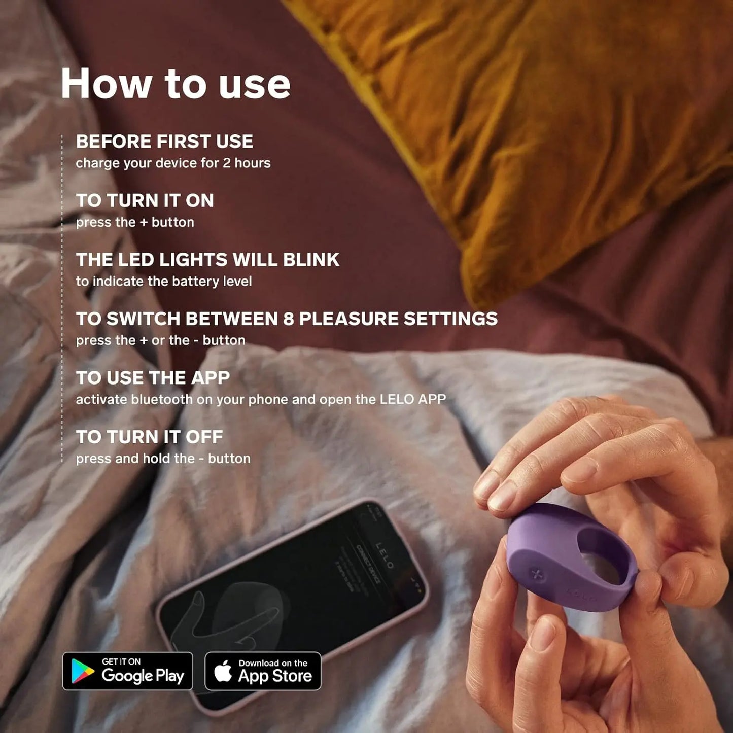 LELO TOR™ 3 Bluetooth Vibrating Cock Ring Couples Sex Toy Cock Rings