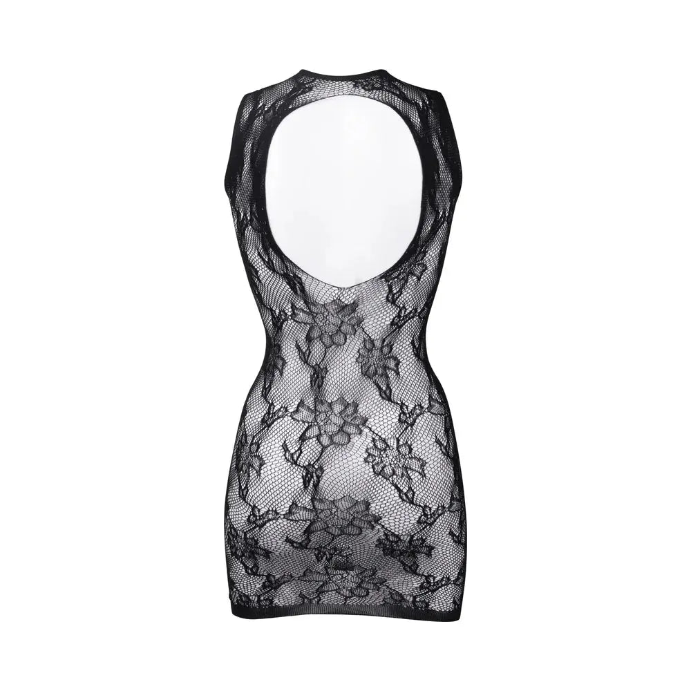 Le Desir High Neck Lace Mini Dress Black O/S Lingerie - Dresses