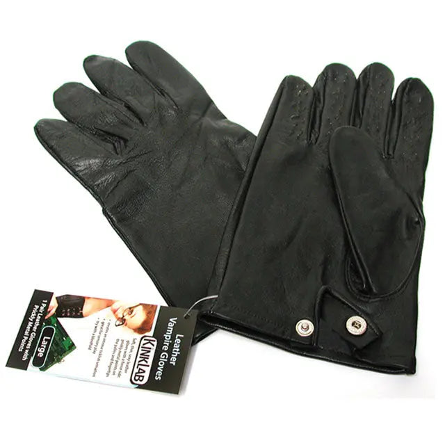 Leather Vampire Gloves (Medium) Fetish - Sensory Stimulation