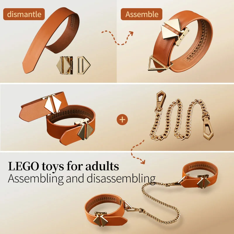 Locking 8-Piece Bondage Kit - Luxurious BDSM Restraint Set Bondage Kits