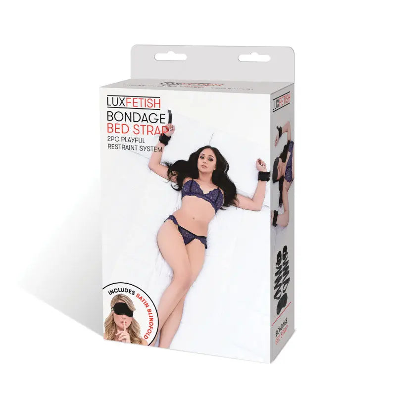 Lux Fetish Bondage Bed Strap 2-Piece Restraint System Fetish - Cuffs & Restraints