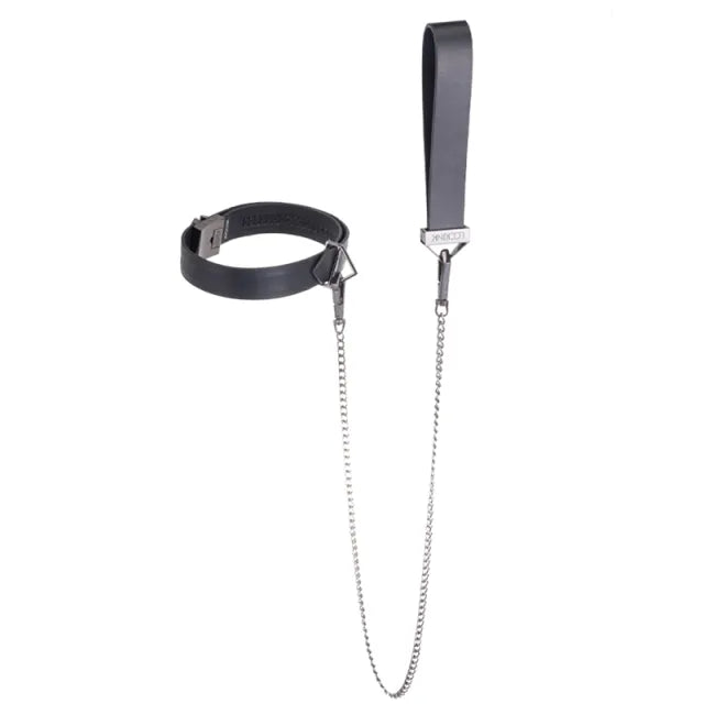 Luxury Bondage LOCKINK Tied BDSM Collar with Leash Set Bondage Kits