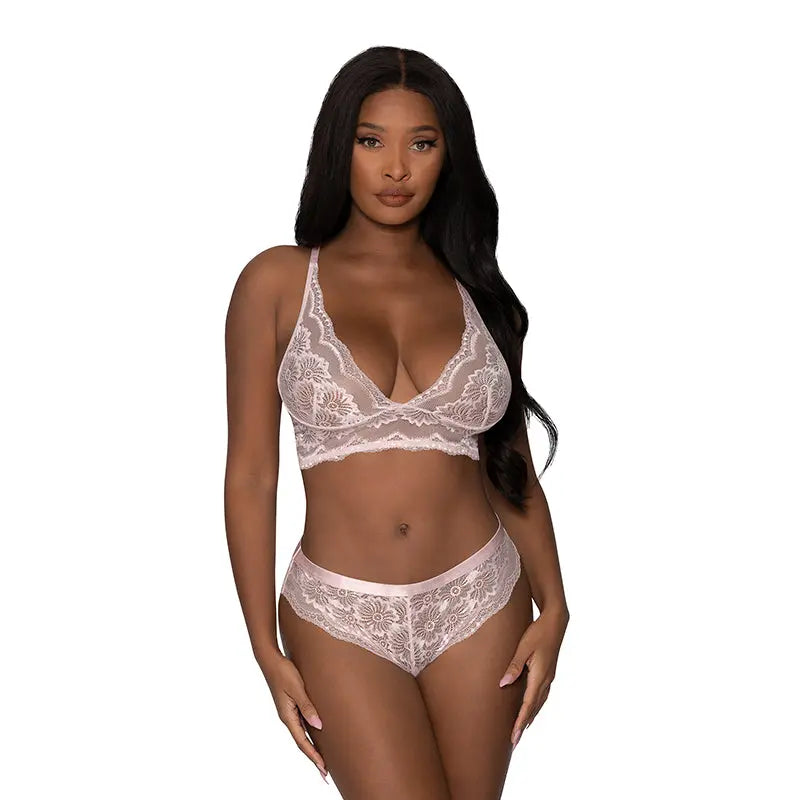 Magic Silk Seabreeze Cami & Short Set Blush S/M Lingerie - Loungewear for Women