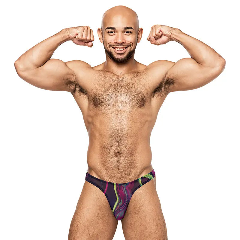 Male Power Galactic Bong Thong Print S/M Men - Underwear