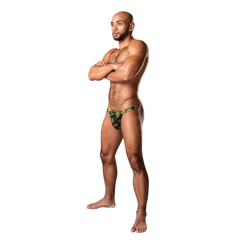 Male Power Petal Power Micro Thong Daisy Print S/M Men - Underwear