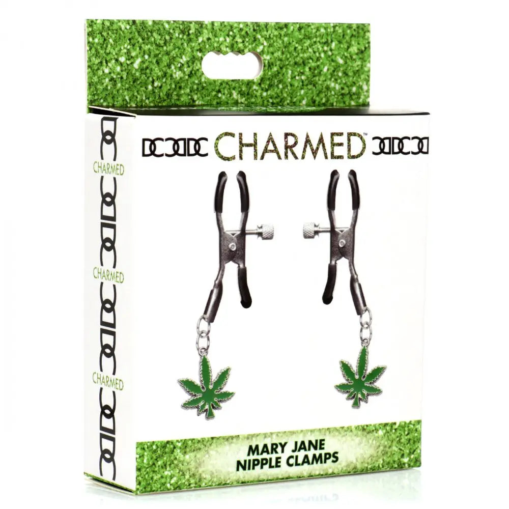 Mary Jane Nipple Clamps - Pot Leaf Nipple Clips Nipple and Clit Toys