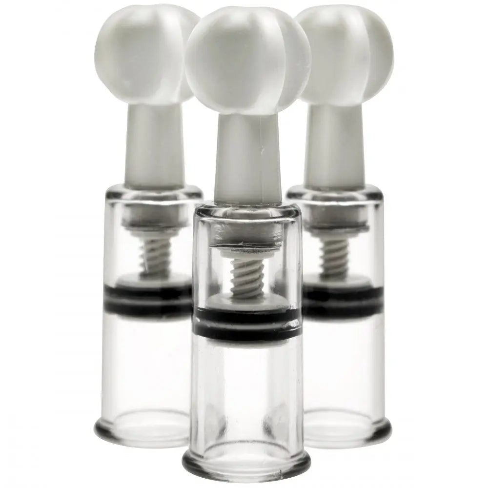 Max Twist Clit and Nipple Triple Sucker Set Enlargement Gear and Pumps