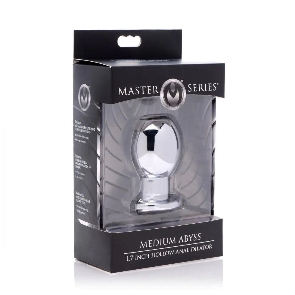 Medium Abyss Hollow Anal Dilator Metal Anal Stretcher Butt Plug Hollow Anal Plug