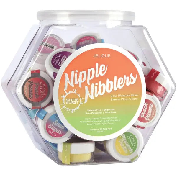 NIPPLE NIBBLERS Sour Pleasure Balm Assorted 3g Bowl of 36 - DISPLAY Lubes, Lotions and Accessories
