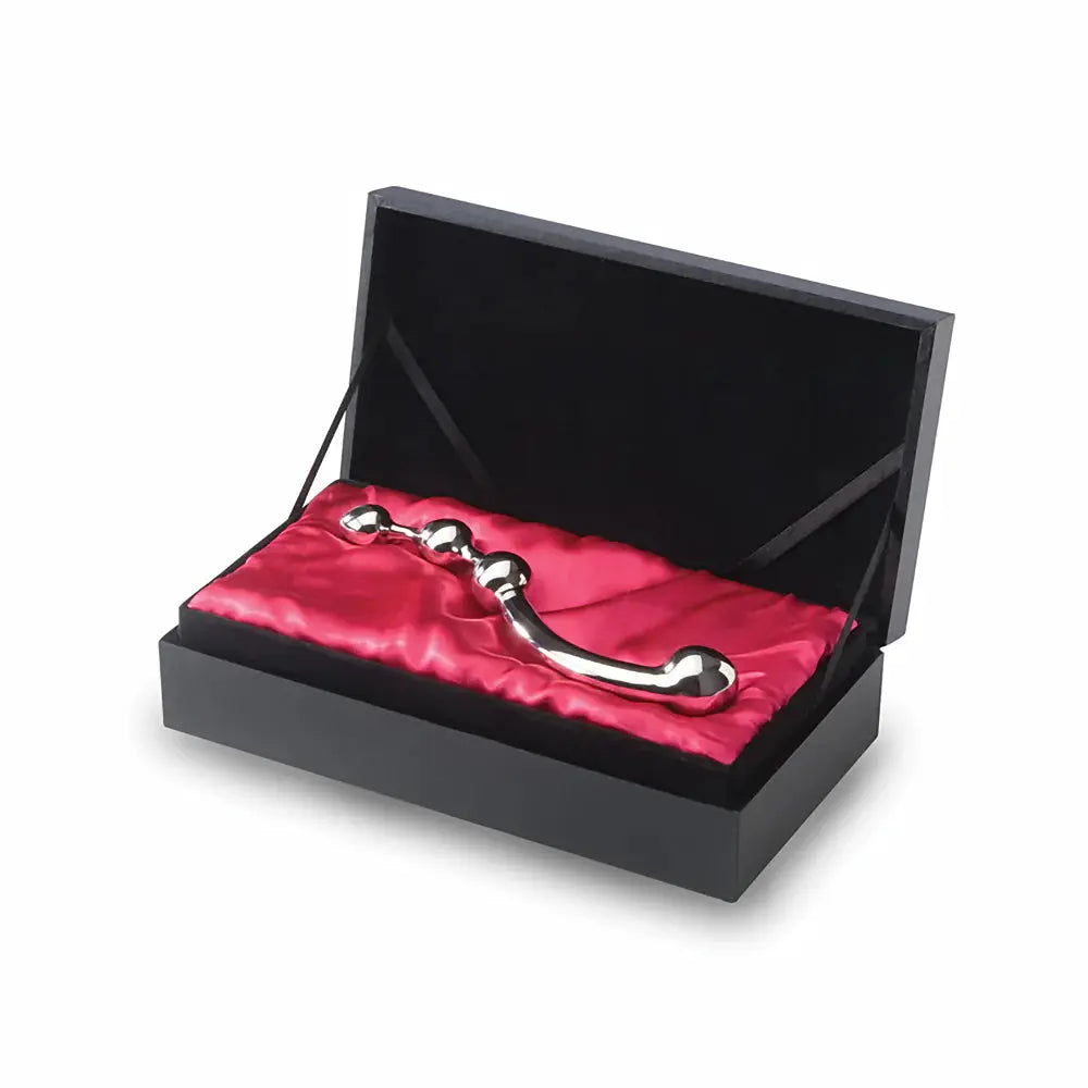 Njoy Fun Wand Curved Metal Anal Dildo Bumpy Textured Prostate Wand Metal Dildo