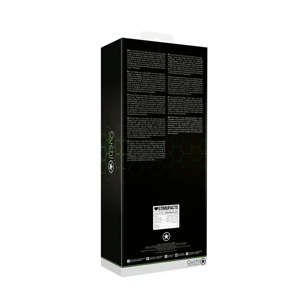 Ouch! Glow in the Dark 7-Piece Bondage Kit Neon Green Bondage Kits