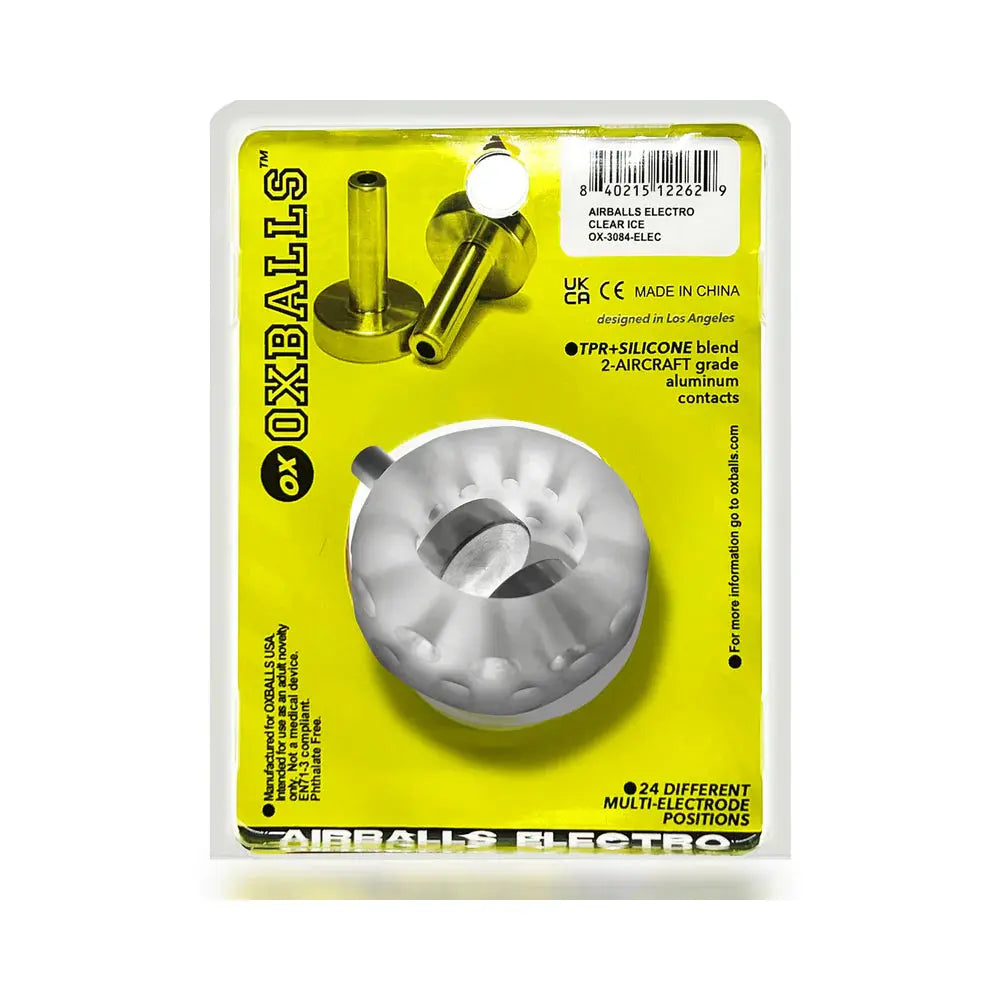 OxBalls Airballs Electro Air-Lite Electrosex Ballstretcher Clear Ice E-Stim Penis Toy