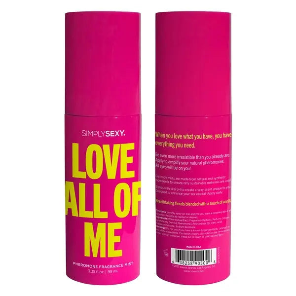 PHEROMONE BODY MIST - LOVE ALL OF ME - 3.35 floz | 99mL Lubes, Lotions and Accessories