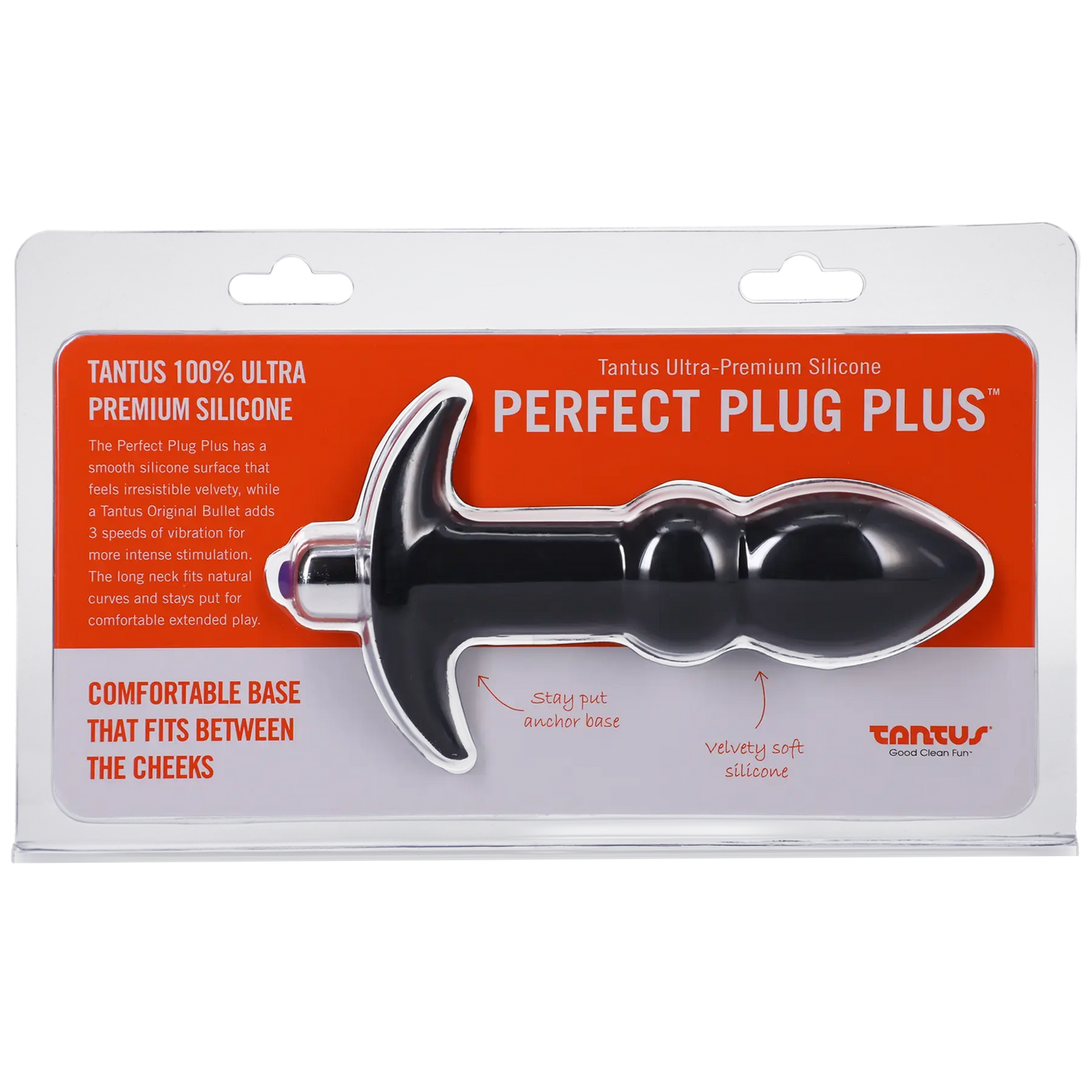 Perfect Plug Plus Vibe Black - Vibrating Anal Plug with Wide Base Anal Plug Sex Toy
