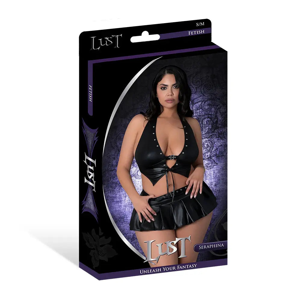 Plus Bondage Lingerie Seraphina Black Queen Size Lingerie - Fetish Wear