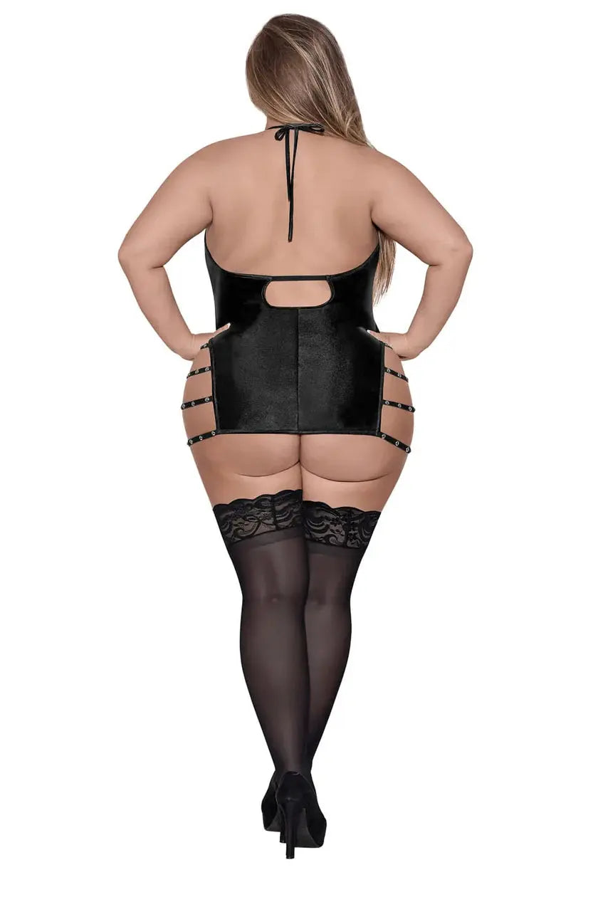 Plus Size BDSM Lingerie Lust Fetish Portia Black Queen Lingerie - Fetish Wear
