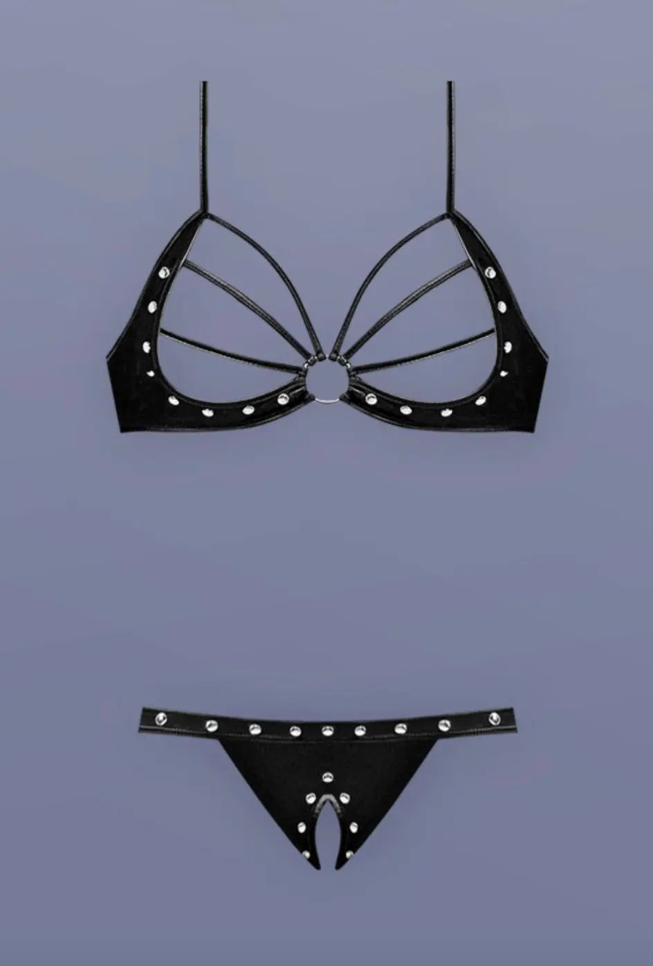 Plus Size Lingerie Bondage Outfit Lust Fetish Pandora Bikini Black Queen Size Fetish Clothing and Lingerie