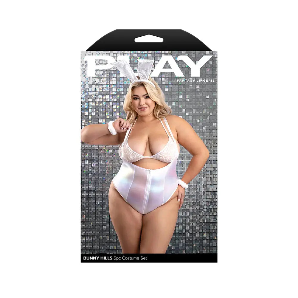 Plus Size Sexy Bunny Hills 5pc Bunny Costume 1X 2X Lingerie - Costumes