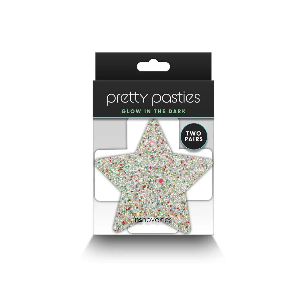 Pretty Pasties Star & Cross Glowing Pasties 2 Pair Lingerie - Pasties and Tassels