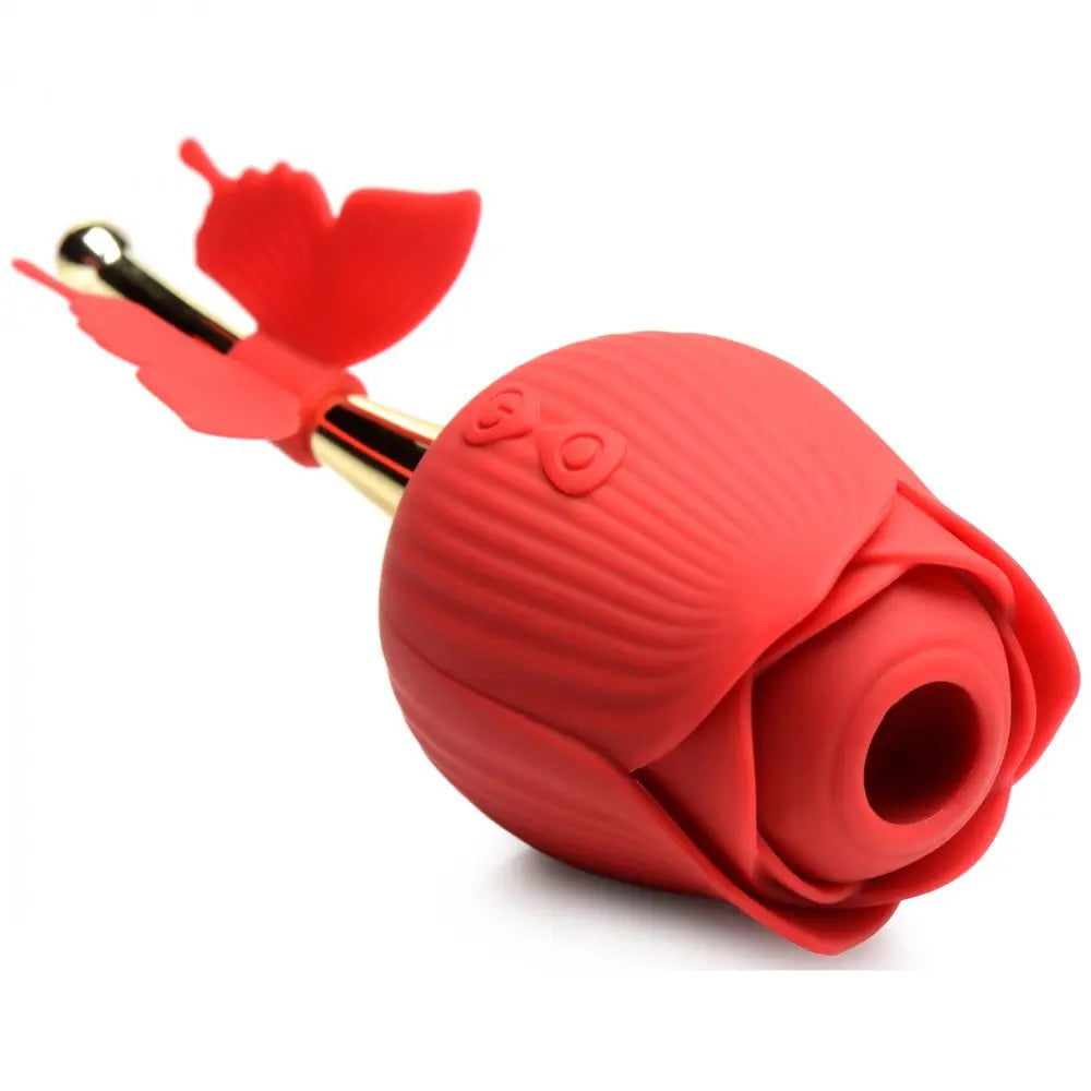 Rose Duo - Flutter Rose Toy Clit Sucking Stimulator with Butterfly Teaser Suction Vibrators