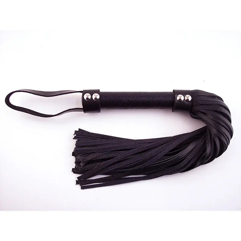Rouge Flogger, H-Style Leather Black Fetish - Whips Crops & Paddles
