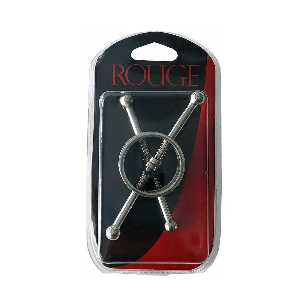 Rouge Stainless Steel Nipple Clamps in Clamshell Fetish - Nipple Clips Clamps & Suckers